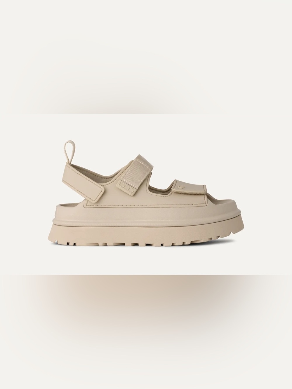 UGG Women's Platform Hook-and-Loop Sandal - Beige